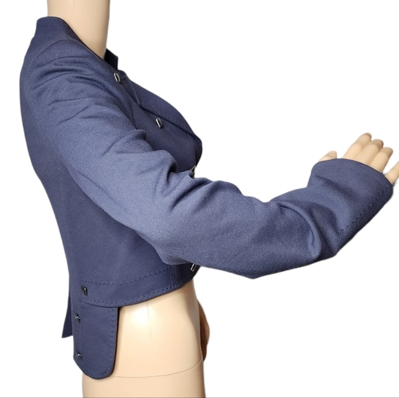 Rebecca Taylor ponte tuxedo navy studded blazer. - Picture 14 of 17